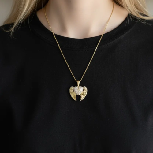 Heart with Wings Charm