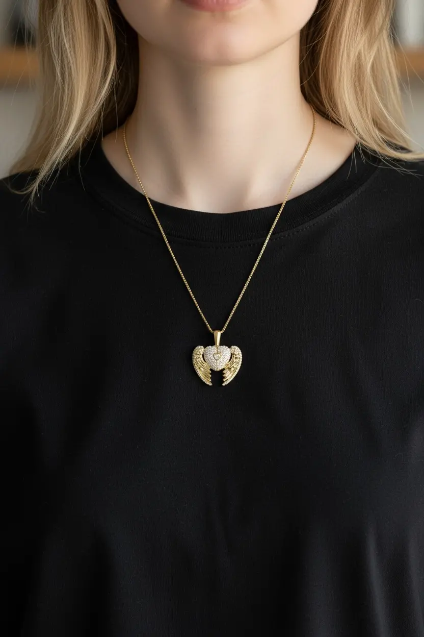Heart with Wings Charm