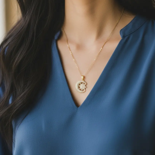 Moon and Star Charm