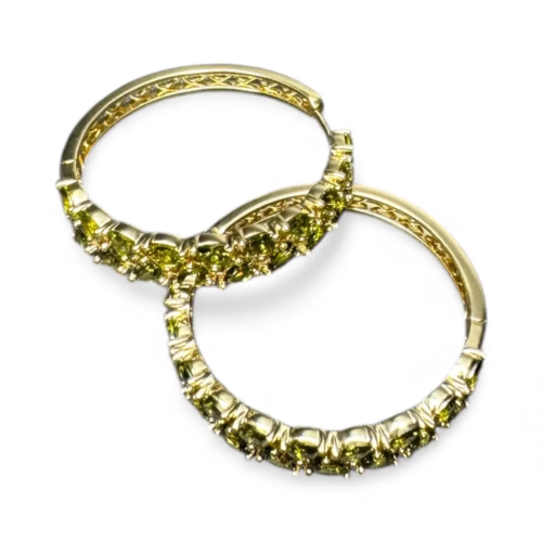 Olive Hoop Earrings