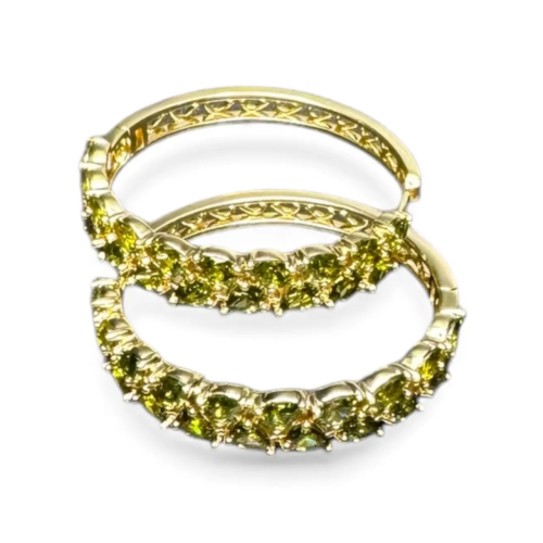 Olive Hoop Earrings