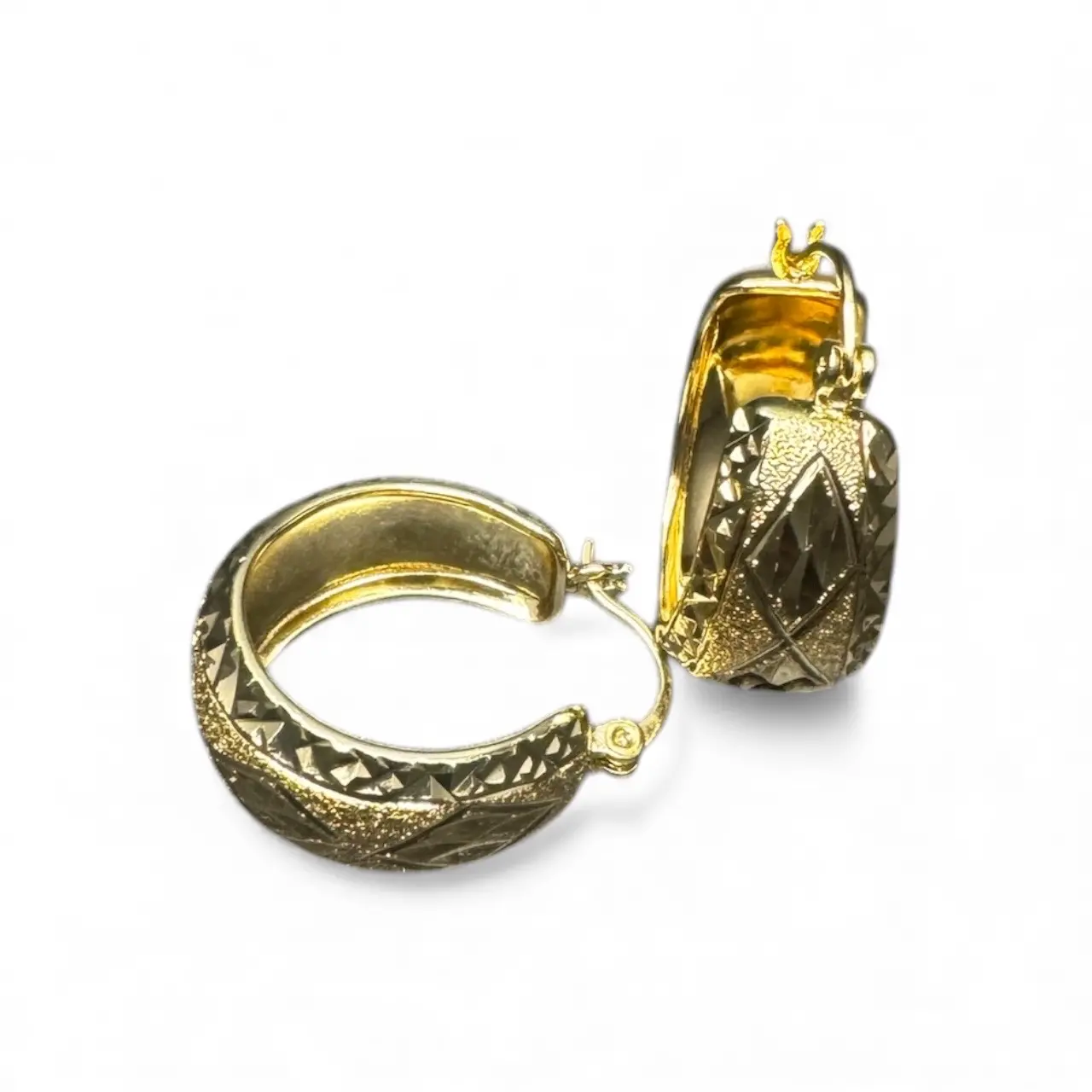 Diamond-Style Hoop Earrings