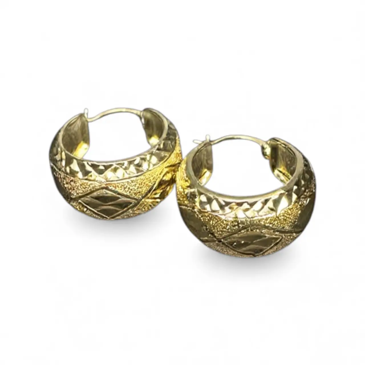 Diamond-Style Hoop Earrings