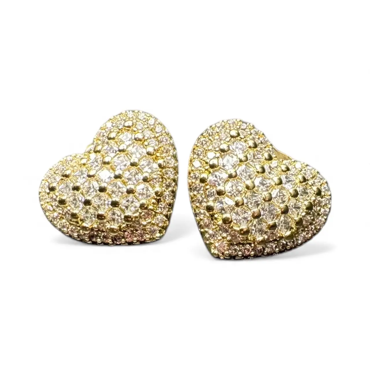 Heart Earrings with Sparkles