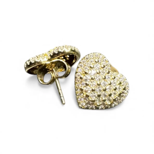 Heart Earrings with Sparkles