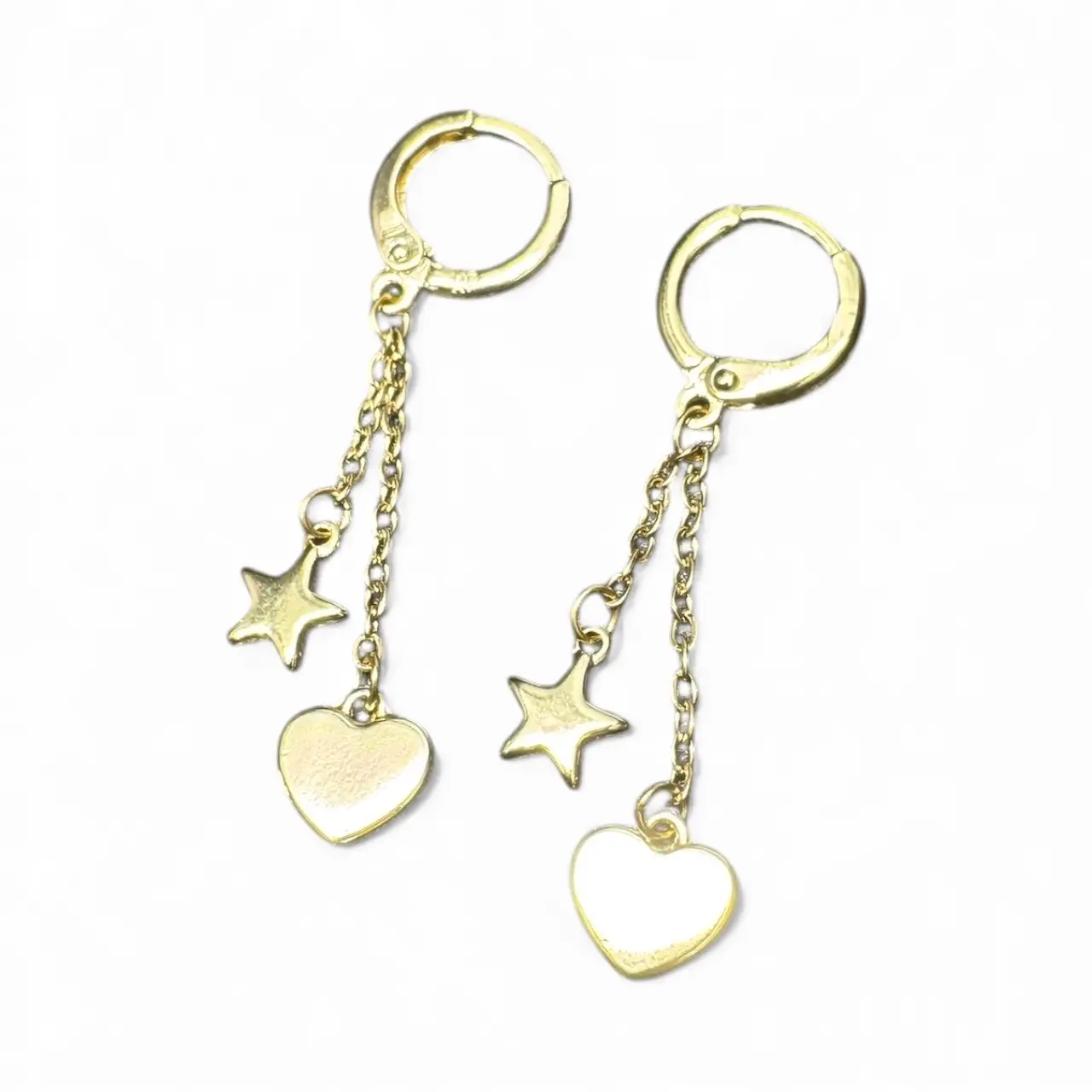 Long mini Star and Heart Earrings