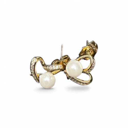 Heart Earring With Pearl
