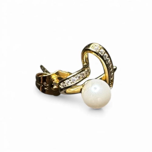 Heart Earring With Pearl