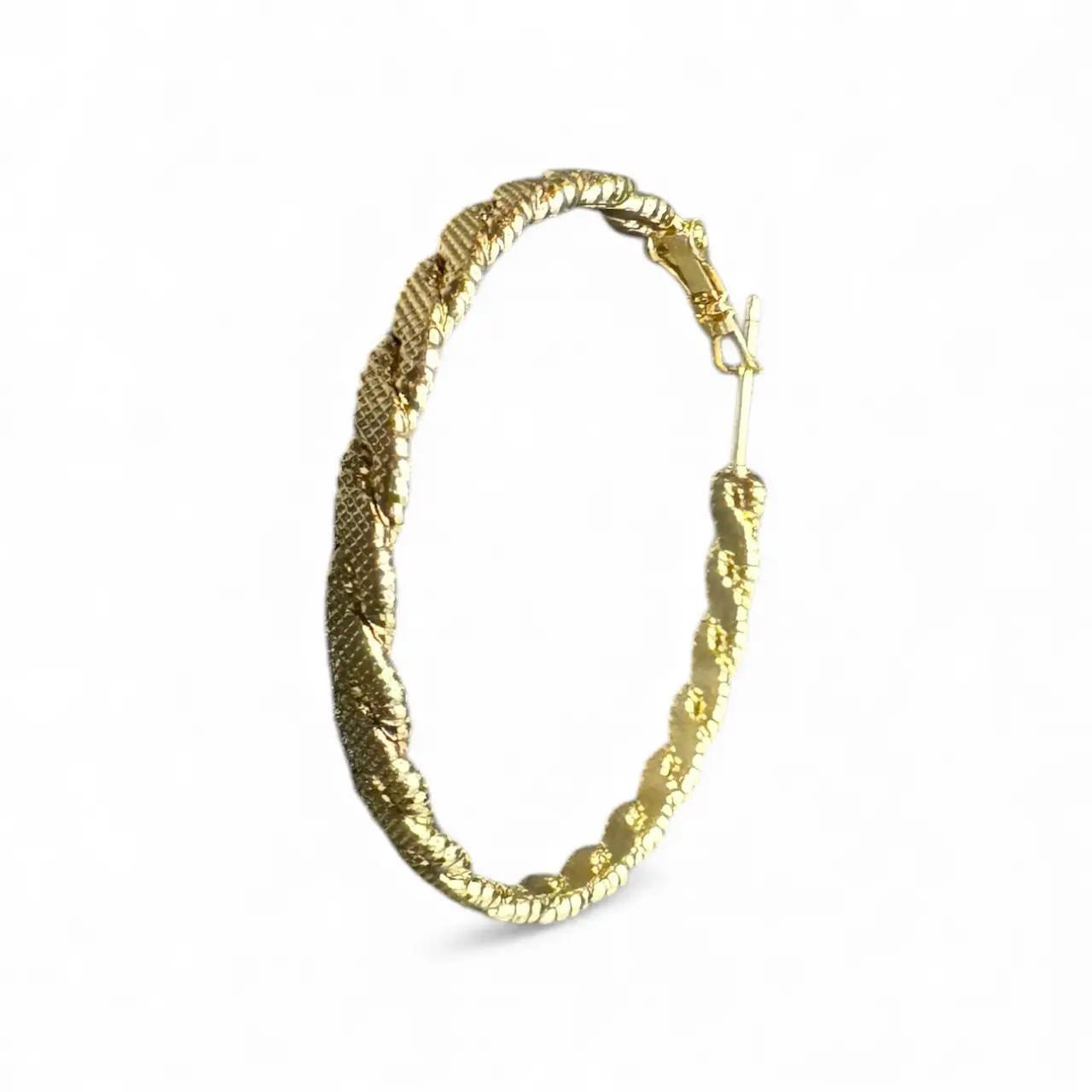 Intertwined hoop earring