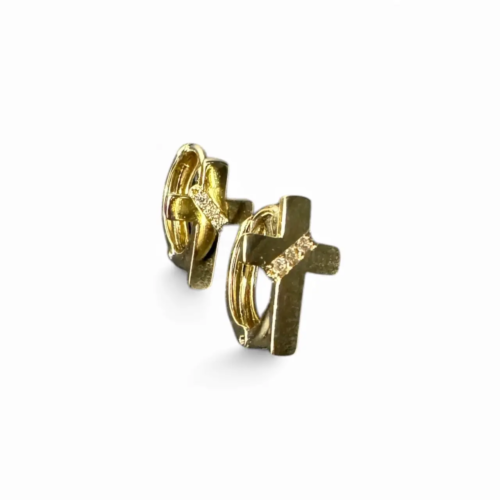 Cross Hoop Earring