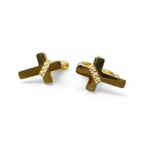 Cross Hoop Earring