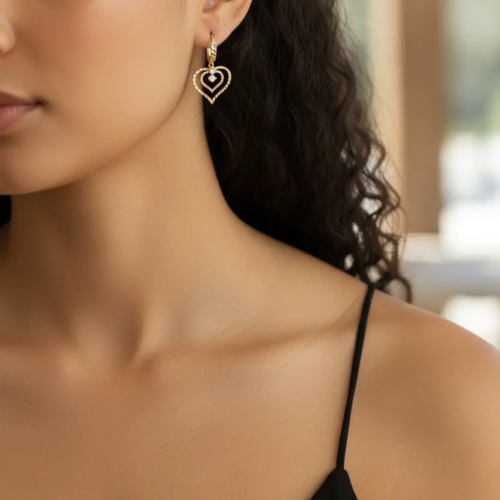 Double Heart Earrings