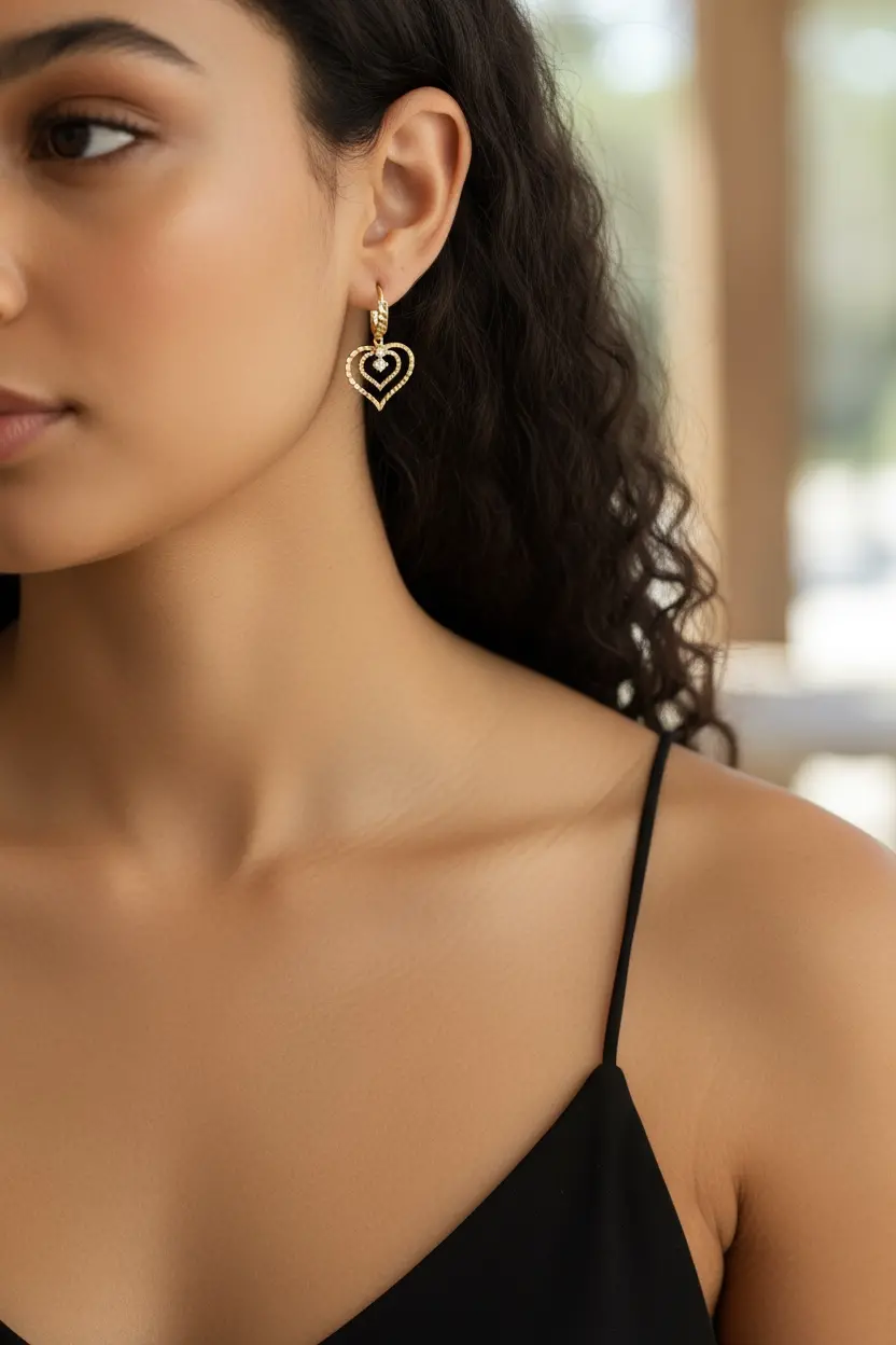 Double Heart Earrings