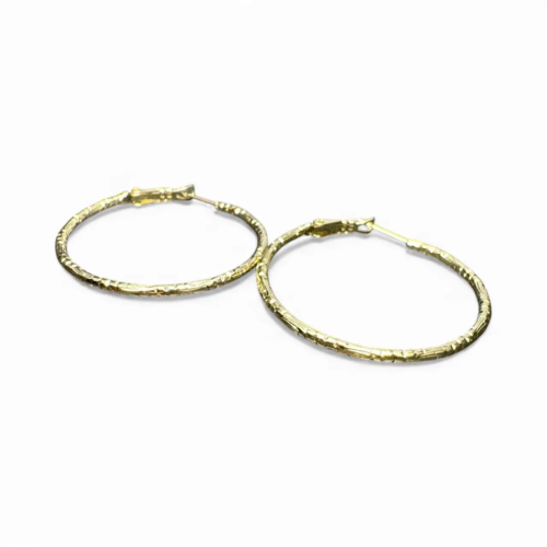 Textured Hoop Earring