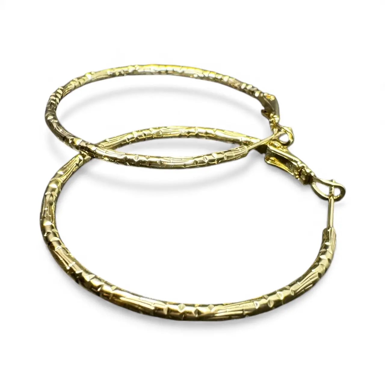 Textured Hoop Earring