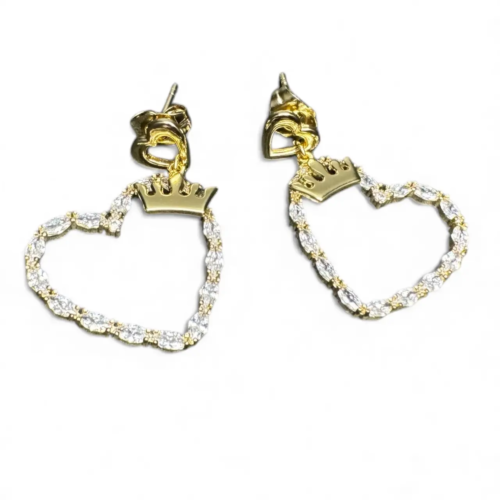Heart Crown Earring