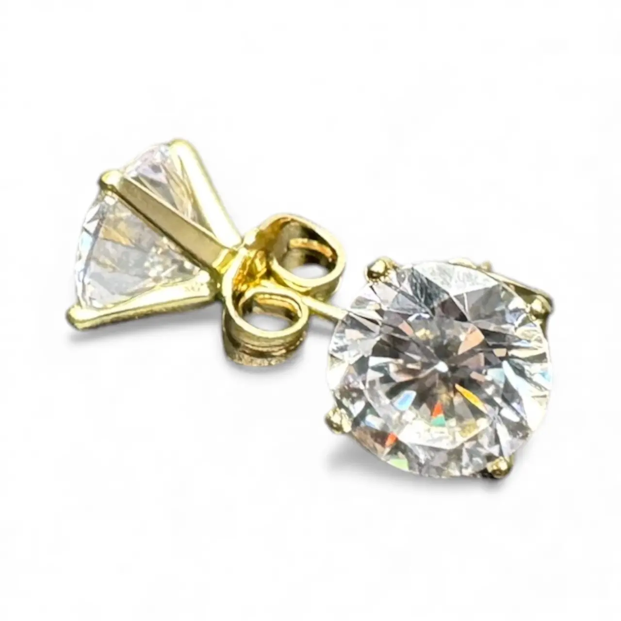 Large Diamond Stone Earring