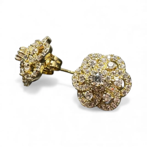 Flower Earring With Stones