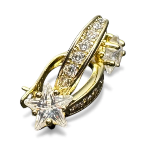 Star Diamond Hoop Earrings