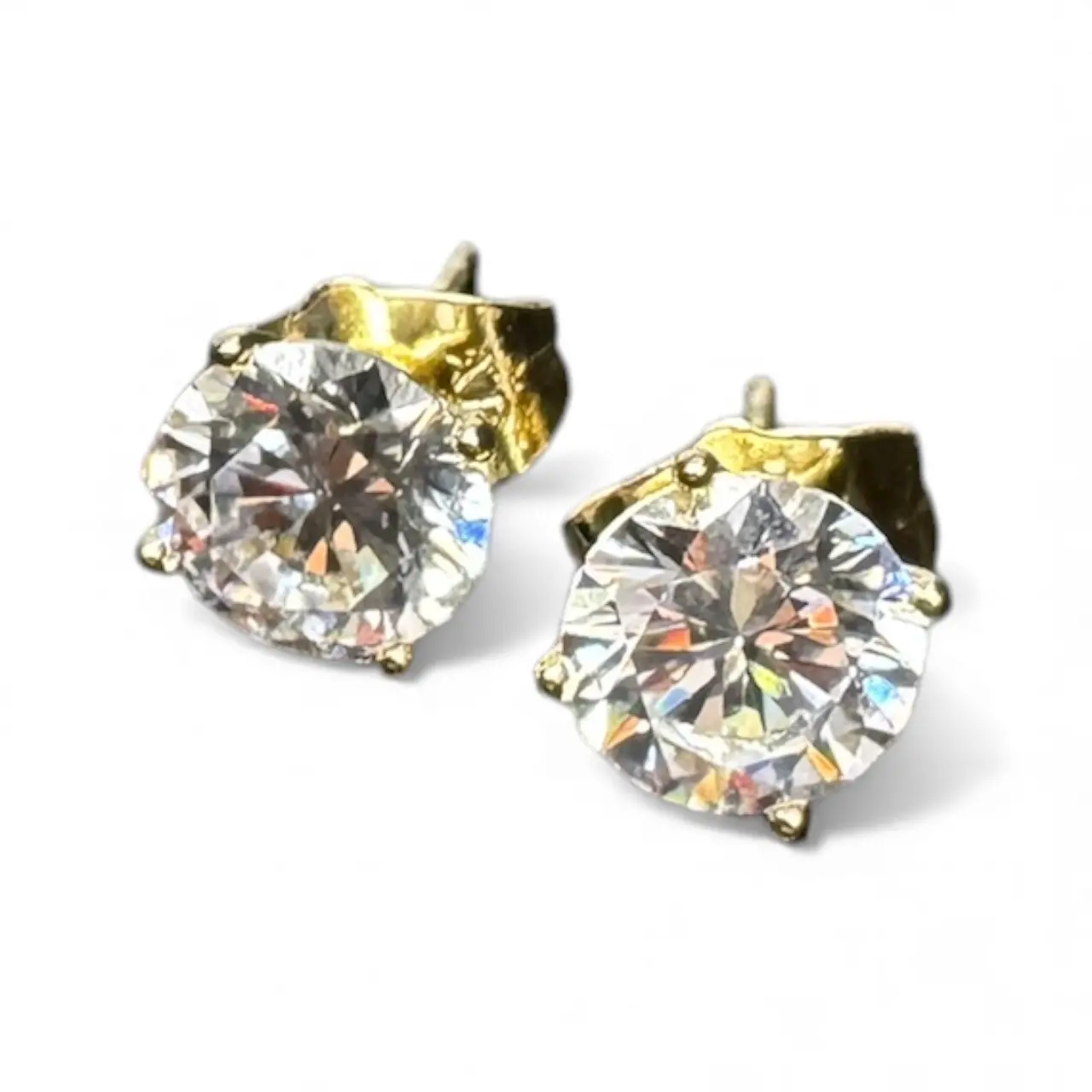 Large Diamond Stone Earring